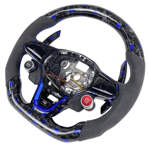 Volante in Fibra di Carbonio Personalizzato per Volkswagen VW <span class=keywords><strong>GOLF</strong></span> <span class=keywords><strong>8</strong></span> MK8 GTI R <span class=keywords><strong>Accessori</strong></span> Auto Stile Sportivo con Pulsante di Avviamento - Product Image 4
