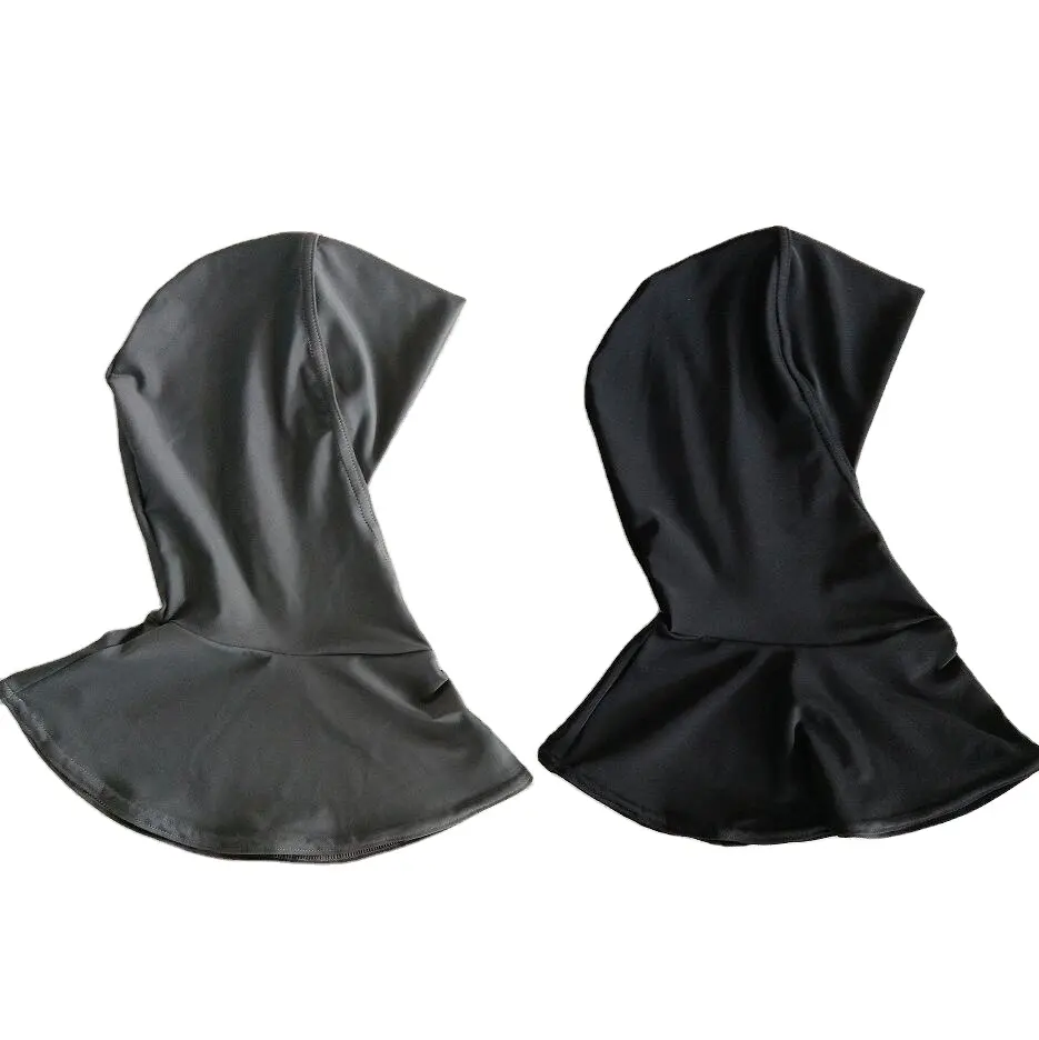 Custom Private Label Nylon Spandex Stretch Muslim Women Hijab Islamic Swimming Caps Turban