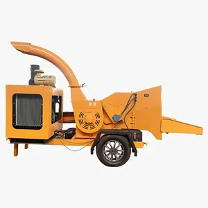 Landscaping mobile tree shredder Large multi-function tree shredder Leaf and branch crusher