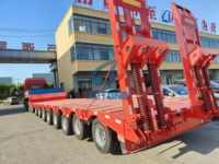 Semi-remorque robuste à 6 essieux en acier, capacité 100-200 tonnes, pour le transport de pierres, équipement utilitaire basculant, benne de chargement à vendre