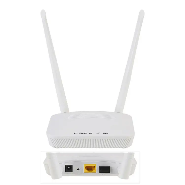 HANXIN 1GE Port Dual Mode FTTH GPON XPON WIFI Router 4GE 1Tel 2.4GHz 5GHz Hight Quality ONU