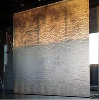 Rideau d'eau en maille de fil d'acier inoxydable tissé sur mesure, cascade murale, découpe personnalisée pour écran intérieur