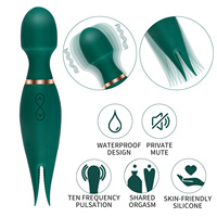 Schlussverkauf Silikonvibrator Körper persönlich wasserdicht schnurlos andere Massageprodukte Doppelmotor Wandschale Massagegerät