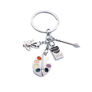 Llavero de Artista Personalizado de Fábrica con 21 Años de Experiencia, Llavero de Metal con Paleta y Crayones para Amantes del Arte - Product Image 3
