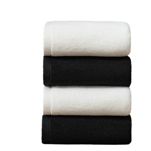 Serviettes en coton noir épaissies en gros, logo brodé personnalisé, résistantes à l'eau de Javel, séchage rapide pour coiffeurs, spas, barbiers, gymnases - Product Image 5