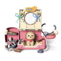 Lucky Toys les plus populaires font semblant de jouer Kit de cas médical 2 en 1 sac à dos ensemble de soins pour chiens jouet sac à main pour animaux de compagnie Kits médicaux pour enfants