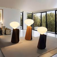 Lampe de table LED rechargeable de style scandinave, décoration de bureau en marbre transparent avec commande tactile, taille mini pour chambre à coucher