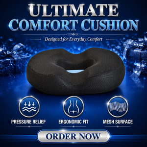 Coussin de siège orthopédique en mousse à mémoire de forme <span class=keywords><strong>PureLife</strong></span>, grand et rectangulaire, technique tricotée, amovible et lavable, pour avion, hommes et femmes - Product Image 2