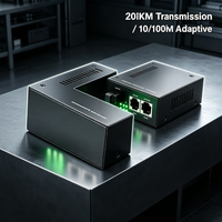 Convertisseur Transceiver Fibre Optique Monomode Intérieur Haute Vitesse 2.5G Noir pour Centres de Données à Grande Échelle et Bâtiments Scolaires