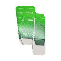 Matériau en carton argenté plaqué aluminium haut de gamme personnalisé masque facial à tête noire boîte en papier miroir réflexion améliore la qualité