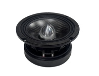 Haut-parleur à cône en carbone en gros/OEM pour audio automobile 650-049, haut-parleur médium 6,5 pouces, impédance 8 ohms, unité de haut-parleur mono à coque en aluminium