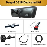 Caméra de tableau de bord Deepal G318 H8 Pro avec écran rétroviseur 2K 8,2 pouces, double objectif avant et arrière, vision nocturne, certifiée CE FCC, de qualité OEM
