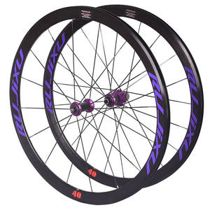 Juego de Ruedas para <span class=keywords><strong>Bicicleta</strong></span> de Carretera 700C 120 Anillos, Venta Caliente 2024, Llanta de Aleación de Aluminio de 40 mm con Sistema de Frenos V, <span class=keywords><strong>Tipo</strong></span> Clincher - Product Image 5