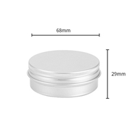Boîtes en aluminium filetées rondes 5-250 ml, contenants métalliques vides pour pommade à la consoude, pots en aluminium rechargeables pour parfum solide
