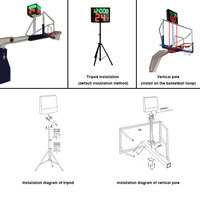 Temporizador de Cuenta Regresiva de Estilo Simple con Una Sola Fila de LED de 12/14/24/30 Segundos para Cancha de Baloncesto, Equipo de Entrenamiento