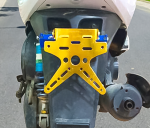 Soporte de Matrícula Metálico para Motocicleta, Soporte de Matrícula Ajustable para Vehículo Eléctrico - Product Image 5