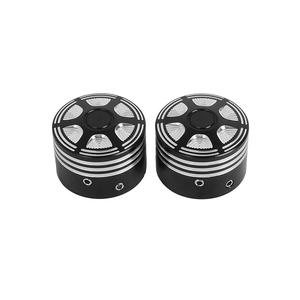 Kit di coperture per bulloni dell'asse anteriore nero XF2906170-01-B per <span class=keywords><strong>Harley</strong></span> Touring Softail XL <span class=keywords><strong>VRSC</strong></span> - Product Image 5