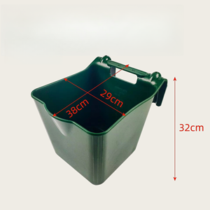 Mangeoire pour chevaux, vaches, chameaux, verte, 8L, 14L, seau à eau et seau à nourriture en plastique épais pour chevaux, bovins - Product Image 5