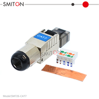 Cat8 Cat7 Cat6A Shielded RJ45 Toolless untuk Kabel Jaringan