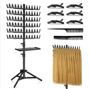 Estante de Pelo trenzado retráctil transfronterizo D, extensión de cabello Remy de grado, herramienta de pie para peluca y peinado de trenza sucia - Product Image 1