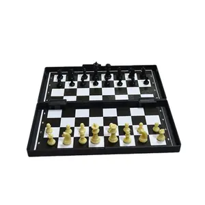 3-in-1 All-in-One Travel Magnetic Blocks Set Kids' Chess Checkers Snakes & Ladders-for On-the-Go Fun!