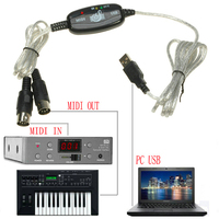 Hotsell Usb In-out Midi Cable with Blister Package Music Editing Cable Use to Connect Keyboard or Other Instruments to Computer