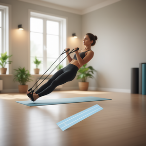 Two-Tone <b>TPE</b> Tensile Sheet for Exercise Bands Sky Blue 1500*150*0.35MM 70G - Product Image 3