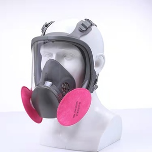 Máscara facial completa de silicona reutilizable de tamaño mediano Protección respiratoria personal de alta calidad Respirador ajustable Escudo facial - Product Image 4