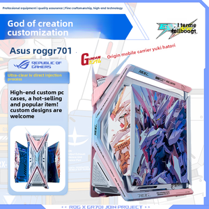 Rog Genesis Custom Case 701 Suede Panel <span class=keywords><strong>de</strong></span> luz blanca Aleación <span class=keywords><strong>de</strong></span> aluminio Co-Branded Computadora <span class=keywords><strong>de</strong></span> escritorio ATX Full Tower Side Stock - Product Image 1