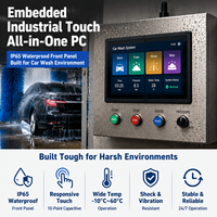 Ordinateur industriel embarqué robuste sans ventilateur de 15,6 pouces, écran tactile capacitif IP65, lavage de voitures, processeur Intel Core I3/I5/I7