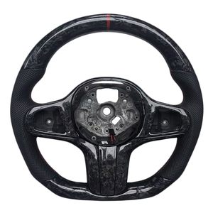 Volante Deportivo de Fibra de Carbono Forjado con Franja Roja Superior para BMW Serie G, M3 G20 G30 G80 M4 G82 M5 CS - Product Image 1