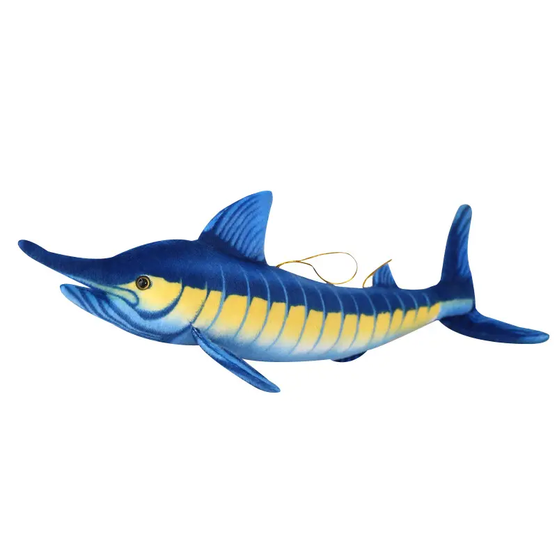 Giocattolo di peluche animale marino personalizzato peluche peluche di peluche di pesce bambola di peluche di tonno carino blu Marlin oceano bambola decorazione cuscino lungo