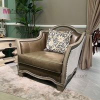 Canapé Chesterfield Rectangulaire Rétro Français MEDICI en Cuir Véritable avec Rembourrage en Éponge, Cadre en Chêne, Écologique et Durable pour Salon