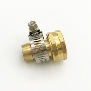 Brass <b>Garden</b> <b>Hose</b> <b>Connector</b> 5/8 Female Threaded For 17mm Inner Diameter <b>Hose</b> Irrigation Use - Product Image 2