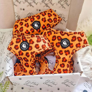 Set Harnesses dan Tali Anjing Leopard No Pull, Produk Hewan Peliharaan Khusus, Harnesses Hewan Peliharaan yang Dapat Disesuaikan dengan Dispenser Kantong Kotoran yang Serasi - Product Image 2