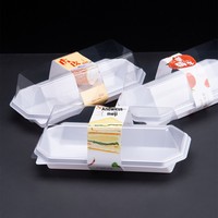 Boîte à emporter octogonale longue en plastique PET transparent pour desserts