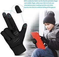 Guantes de Ciclismo para Niños al por Mayor, con Dedos Completos, Pantalla Táctil, Impermeables, Cálidos, Antideslizantes, para Esquí y Bicicleta, con Logotipo Personalizado OEM