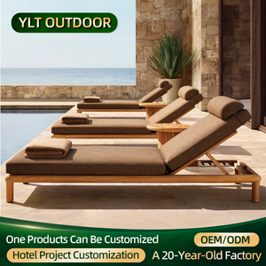 كرسي شمسي عالي الجودة مخصص للحدائق من خشب الساج مقاوم للطقس-كرسي شاطئ خارجي مقاوم للماء من خشب الساج - Product Image 1