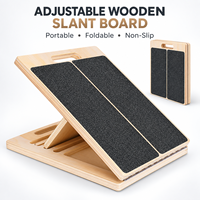 Planche inclinée en bois réglable Pureflex, cale de squat pliable, antidérapante, portable, durable, pour étirements des mollets et des chevilles, entraîneur d'équilibre des jambes