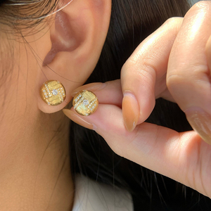 Aazuo, joyería de 18K, oro blanco sólido Au750, diamantes naturales reales, pendientes con forma de flecha, regalo para mujer, fiesta de boda, AU750 - Product Image 6
