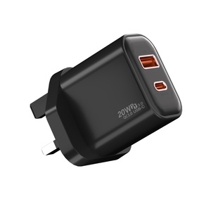 Adaptateur d'alimentation GaN 20W mondial, double port USB-A/C PD/QC3.0, charge rapide 5V/3A pour Royaume-Uni/États-Unis/UE - Product Image 6