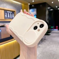 Pour iPhone 7 8 Plus à 16 pro max couleur unie vague push fenêtre simple TPU téléphone mobile étui de protection