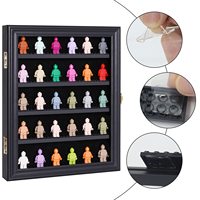 Vitrine murale verrouillable pour figurines miniatures, porte anti-poussière, boîte de présentation pour figurines de collection