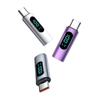 Adaptadores convertidores de Cable DE DATOS DE 100W, adaptador OTG de conector tipo C a tipo C, adaptador OTG de transferencia de convertidor macho a hembra
