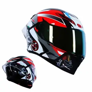Wholesale Big tail Motorcycle Four Seasons Various Colors Helmets With Cool and Handsome Full face Helmets