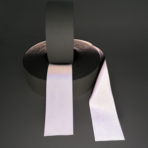 เทปผ้าโพลีเอสเตอร์สีเทาสะท้อนแสงสำหรับเสื้อผ้าปลอดภัย - Product Image 3