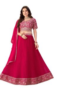 Conjunto de Lehenga Choli Bordado de Diseñador para Mujer con Dupatta, Traje Tradicional para Bodas, Fiestas y Eventos Festivos - Product Image 3