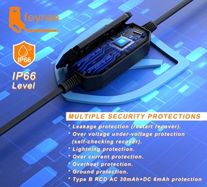 Chargeur EV portable Feyree NACS pour Tesla 12kW, stations de recharge pour voitures électriques, télécommande WiFi pour utilisation en extérieur - Product Image 5