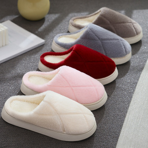 Pantuflas Cálidas <span class=keywords><strong>de</strong></span> Invierno para Mujer, Nuevas Pantuflas <span class=keywords><strong>de</strong></span> Interior con Tiras Cruzadas <span class=keywords><strong>de</strong></span> PVC, Antideslizantes, con Forro <span class=keywords><strong>de</strong></span> Piel Sintética, Zapatos para Pareja, Venta al Por Mayor <span class=keywords><strong>de</strong></span> Fábrica - Product Image 1