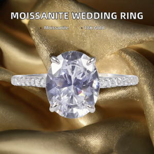 Bague de fiançailles en moissanite taille poire plaquée or 18 carats, sertissage invisible, motif papillon - Alliance avec certification GRA - Product Image 2